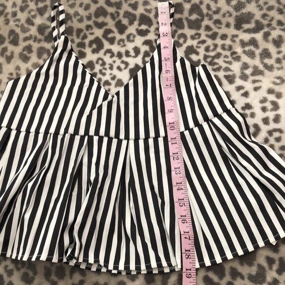 Private Boutique Label Black White Striped Cami Top Small Medium - Picture 16 of 17
